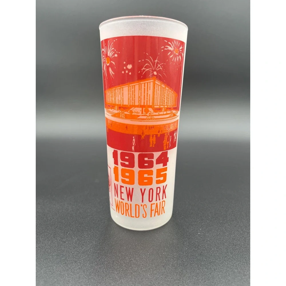 1964-65 NY World's Fair Souvenir Glass: Federal Pavilion Collectible Barware